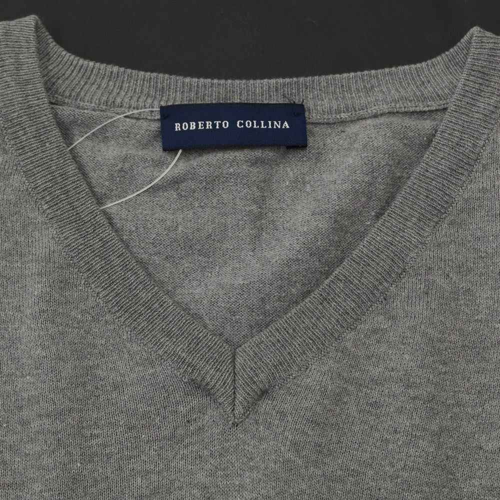 【中古】ロベルトコリーナ ROBERTO COLLINA プルオーバーニット
 グレー【サイズ48】【GRY】【S/S】【状態ランクC】【メンズ】
【769472】 BPD