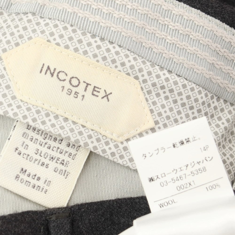 【中古】インコテックス INCOTEX SUPER100’S ウール ドレススラックス パンツ ダークグレー【サイズ42】【GRY】【A/W】【状態ランクA】【メンズ】【769076】