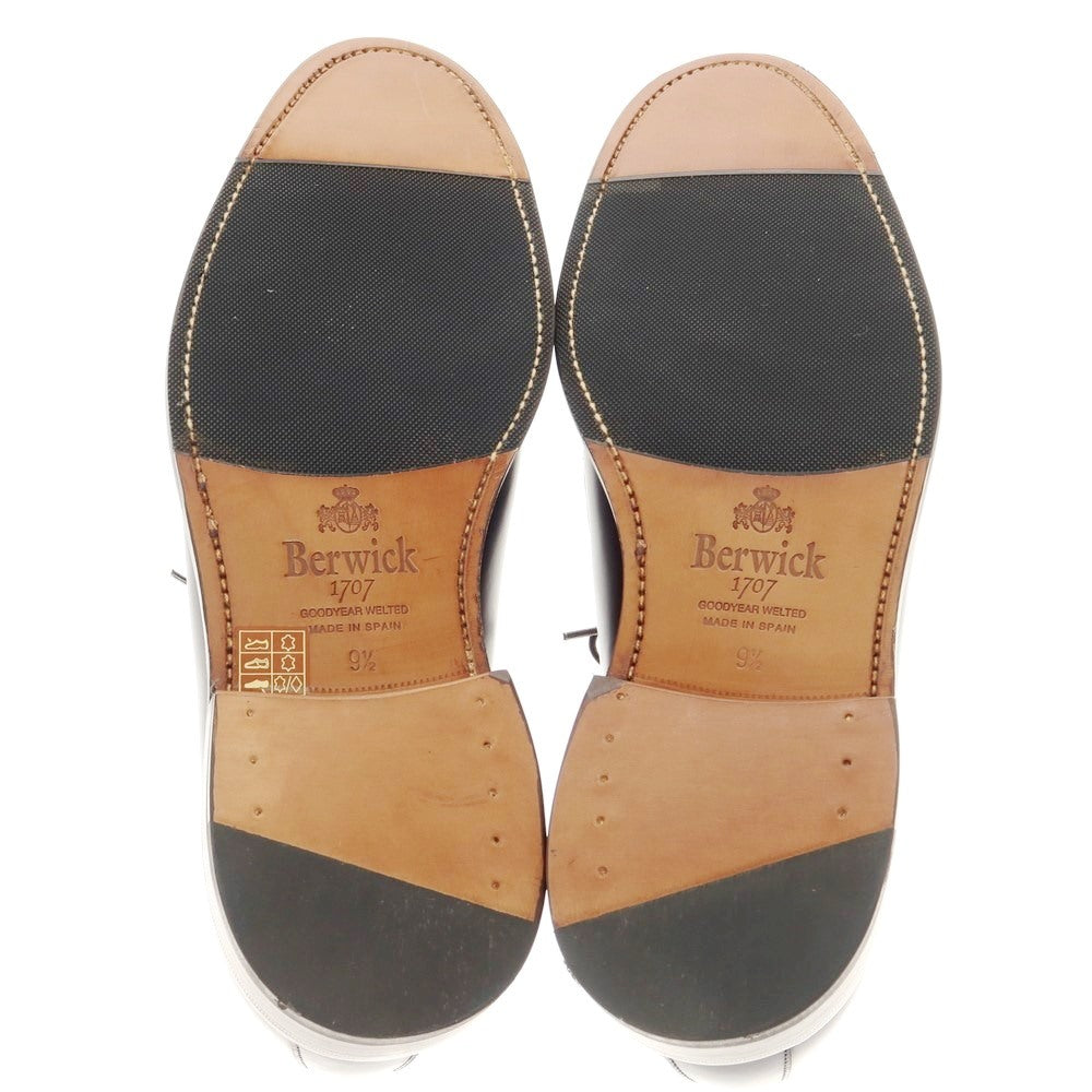 【中古】【未使用】バーウィック BERWICK プレーントゥ ダービー ドレスシューズ ダークブラウン【サイズ9 1/2】【BRW】【S/S/A/W】【状態ランクS】【メンズ】【769295】