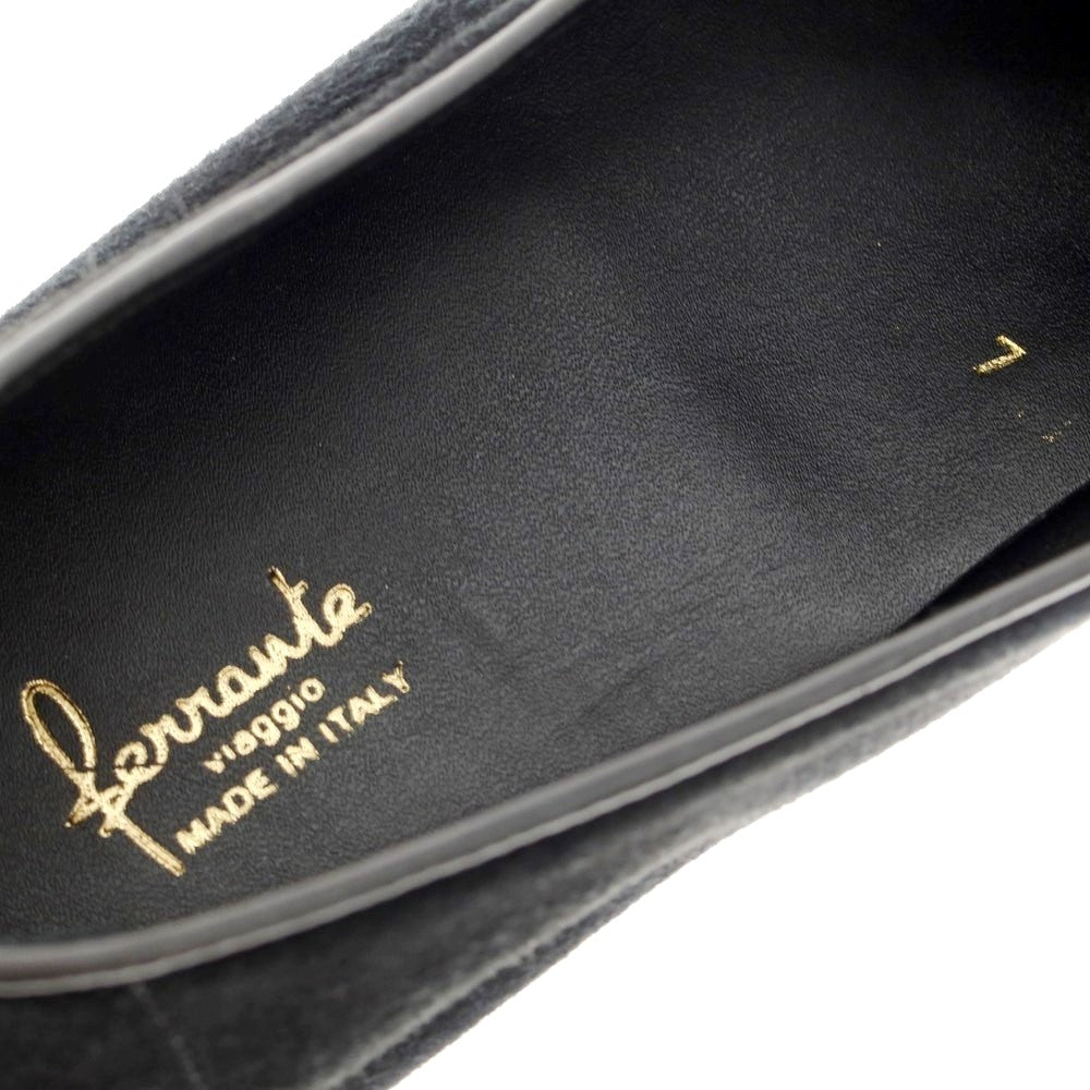 【新品】フェランテ FERRANTE BRIO スエード アンラインド ローファー ブラック【サイズ41(7)】【BLK】【S/S/A/W】【状態ランクN】【メンズ】【769279】