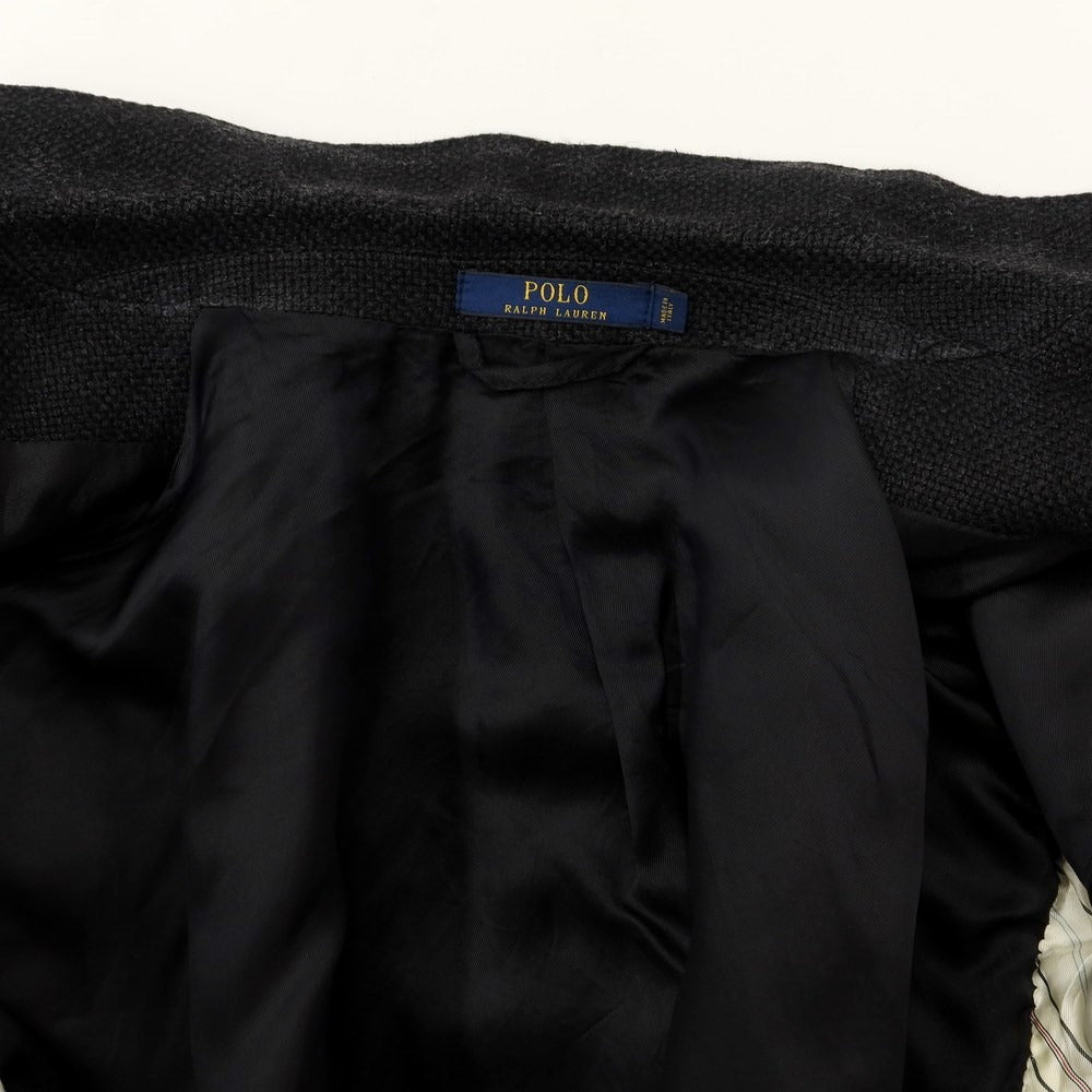 【中古】ポロ ラルフローレン Polo Ralph Lauren リネンシルク 3B カジュアルジャケット ブラック【サイズ39R】【BLK】【S/S】【状態ランクC】【メンズ】【769287】