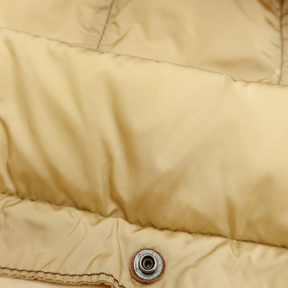 【中古】ルコンド L&KONDO ラムレザー ナイロン ダウンジャケット ダークブラウンxベージュ【サイズ46】【BRW】【A/W】【状態ランクB】【メンズ】【768973】