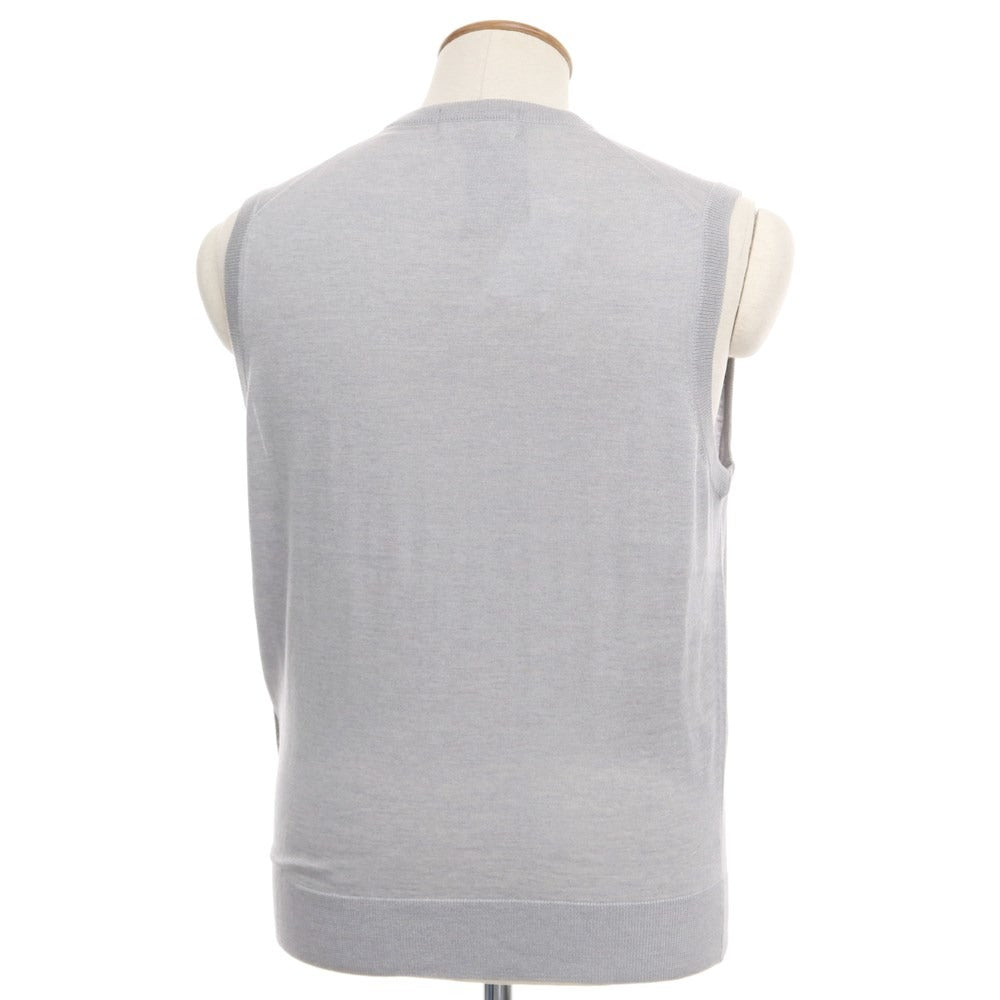 【中古】アクアスキュータム Aquascutum ウールシルク ニットベスト グレー【サイズM】【GRY】【A/W】【状態ランクA】【メンズ】【769078】