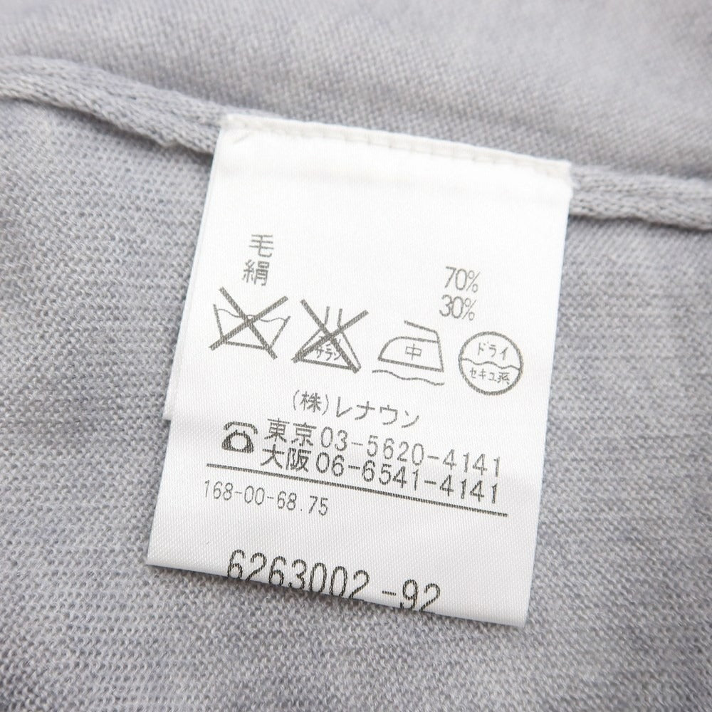 【中古】アクアスキュータム Aquascutum ウールシルク ニットベスト グレー【サイズM】【GRY】【A/W】【状態ランクA】【メンズ】【769078】