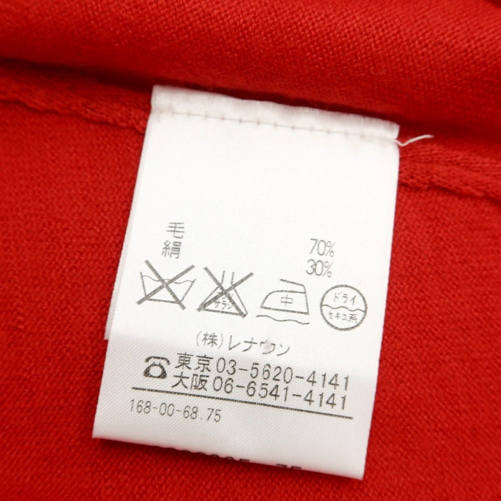 【中古】アクアスキュータム Aquascutum ウールシルク Vネック プルオーバーニット レッド【サイズM】【RED】【A/W】【状態ランクA】【メンズ】【769078】