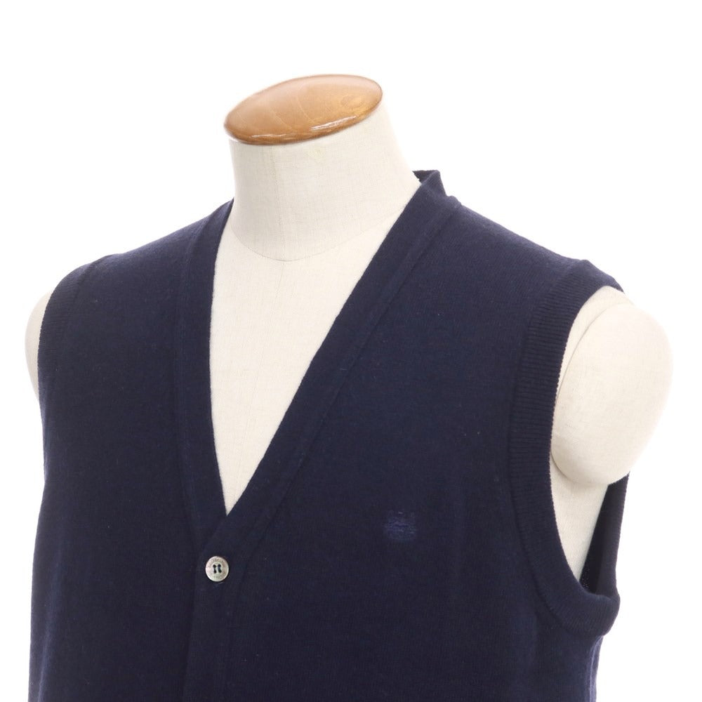 【中古】アクアスキュータム Aquascutum カシミヤ ニットベスト ネイビー【サイズM】【NVY】【A/W】【状態ランクA】【メンズ】【769077】