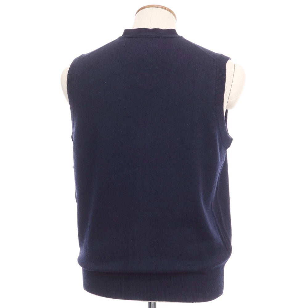 【中古】アクアスキュータム Aquascutum カシミヤ ニットベスト ネイビー【サイズM】【NVY】【A/W】【状態ランクA】【メンズ】【769077】