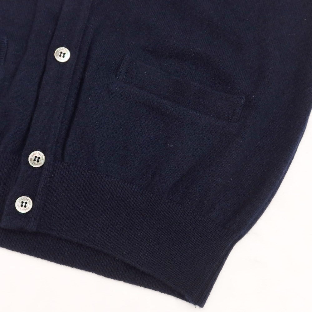 【中古】アクアスキュータム Aquascutum カシミヤ ニットベスト ネイビー【サイズM】【NVY】【A/W】【状態ランクA】【メンズ】【769077】