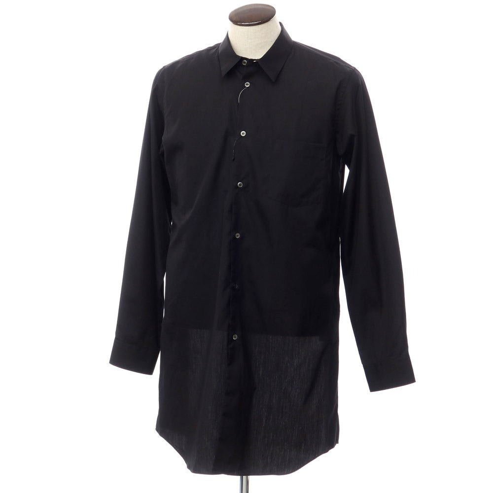 【中古】ブラックコムデギャルソン BLACK COMME des GARCONS コットン ロングシャツ ブラック【サイズL】【BLK】【S