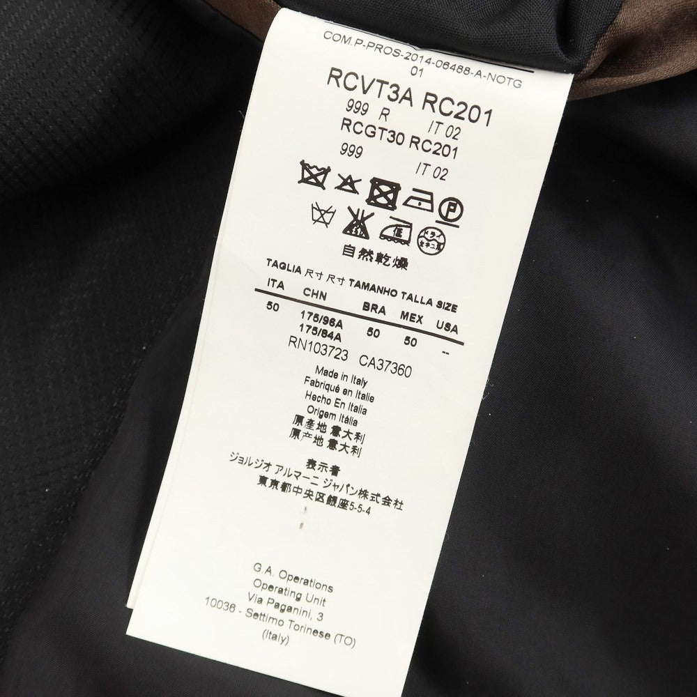 【中古】アルマーニ コレッツォーニ ARMANI COLLEZIONI ウールシルク 2B セットアップ スーツ ブラック【サイズ50】【BLK】【S/S】【状態ランクB】【メンズ】【769290】