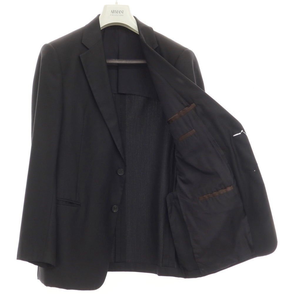 【中古】アルマーニ コレッツォーニ ARMANI COLLEZIONI ウールシルク 2B セットアップ スーツ ブラック【サイズ50】【BLK】【S/S】【状態ランクB】【メンズ】【769290】