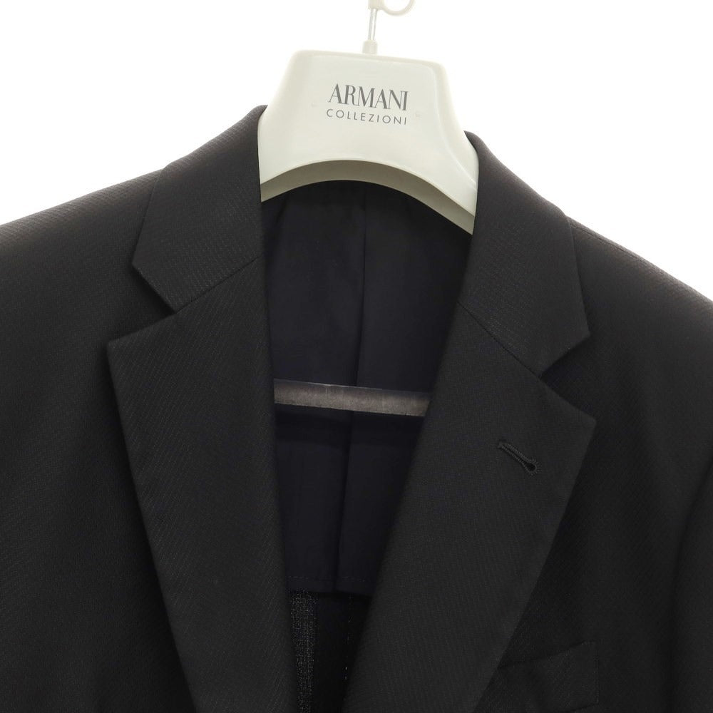 【中古】アルマーニ コレッツォーニ ARMANI COLLEZIONI ウールシルク 2B セットアップ スーツ ブラック【サイズ50】【BLK】【S/S】【状態ランクB】【メンズ】【769290】