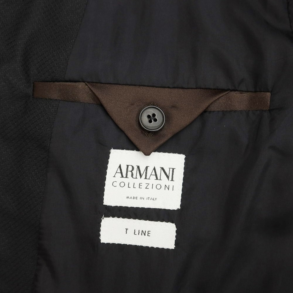【中古】アルマーニ コレッツォーニ ARMANI COLLEZIONI ウールシルク 2B セットアップ スーツ ブラック【サイズ50】【BLK】【S/S】【状態ランクB】【メンズ】【769290】