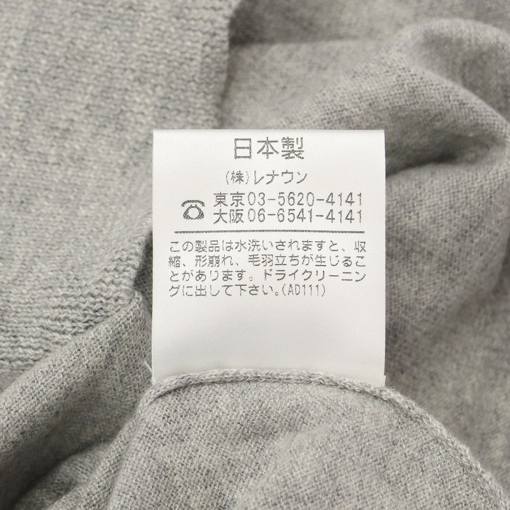 【中古】【未使用】アクアスキュータム Aquascutum ハイゲージコットンカシミヤ Vネックニット グレー【サイズL】【GRY】【A/W】【状態ランクS】【メンズ】【769078】