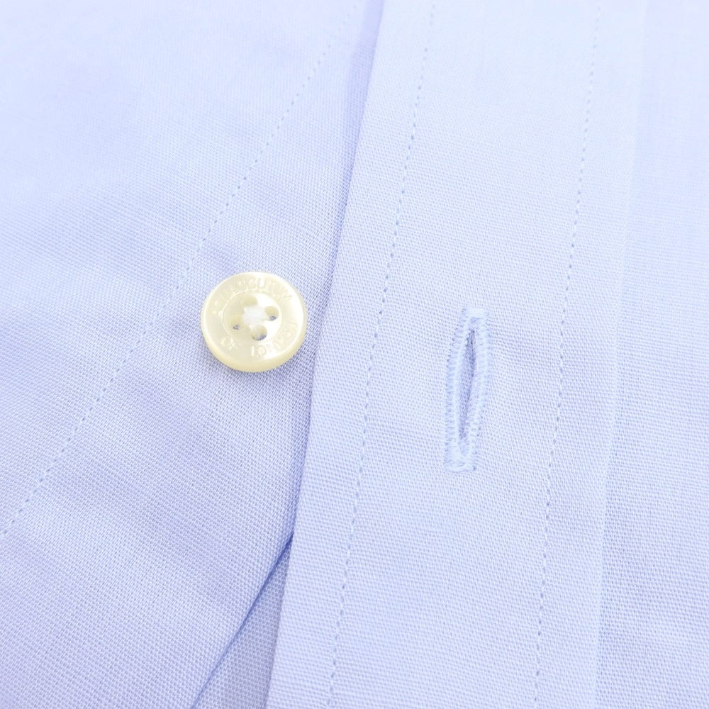 【中古】【未使用】アクアスキュータム Aquascutum コットンリネン ドレスシャツ ライトブルー【サイズ42-80】【BLU】【S/S】【状態ランクS】【メンズ】【769294】
