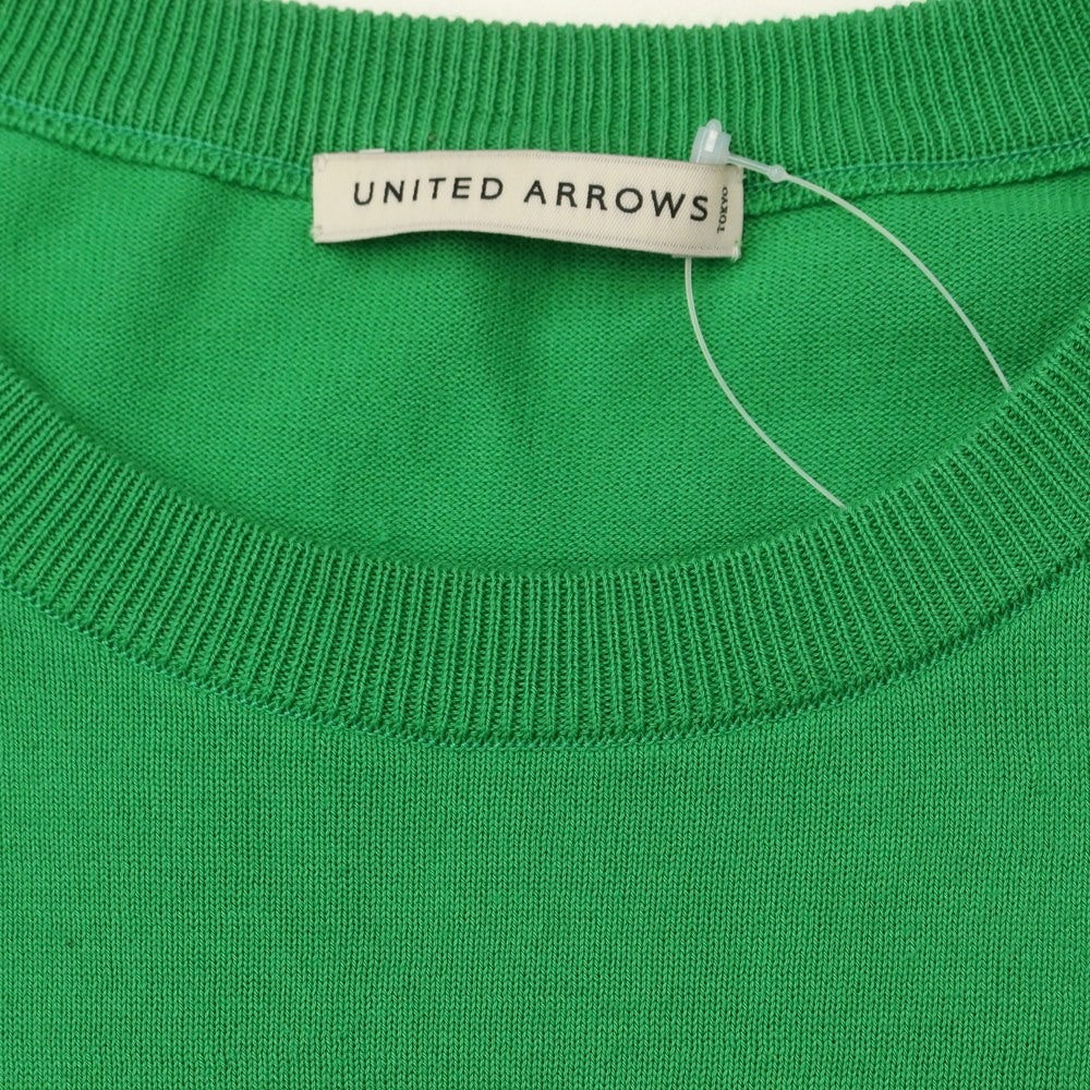【中古】ユナイテッドアローズ UNITED ARROWS 2023年春夏 ハイゲージコットン クルーネックニット グリーン【サイズM】【GRN】【S/S】【状態ランクB】【メンズ】【769369】