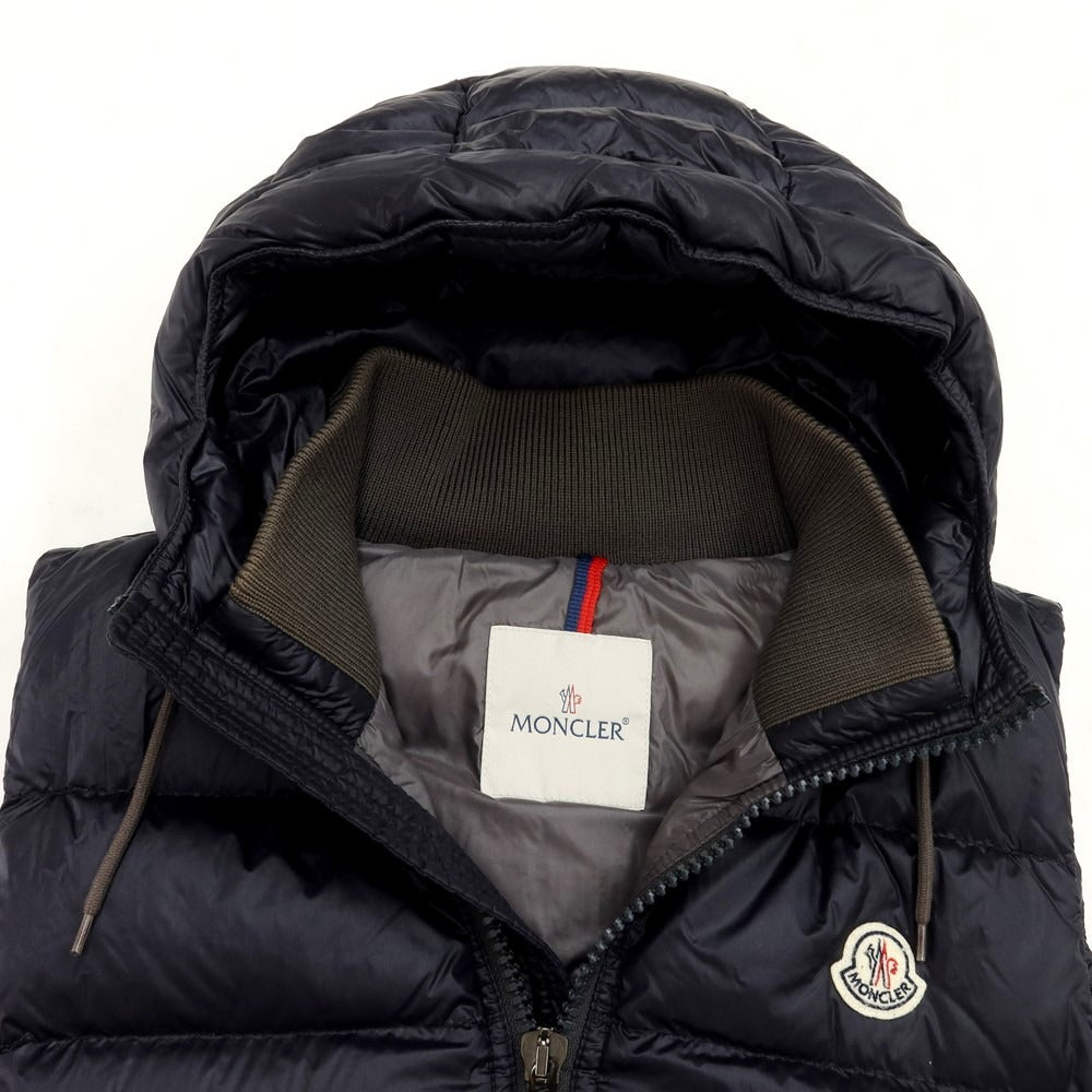 【中古】モンクレール MONCLER BARTHOLOME GILET ナイロン フーデッド ダウンベスト ダウンベスト ダークネイビー【サイズ1】【NVY】【A/W】【状態ランクC】【メンズ】【768896】