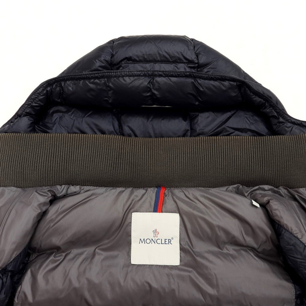 【中古】モンクレール MONCLER BARTHOLOME GILET ナイロン フーデッド ダウンベスト ダウンベスト ダークネイビー【サイズ1】【NVY】【A/W】【状態ランクC】【メンズ】【768896】