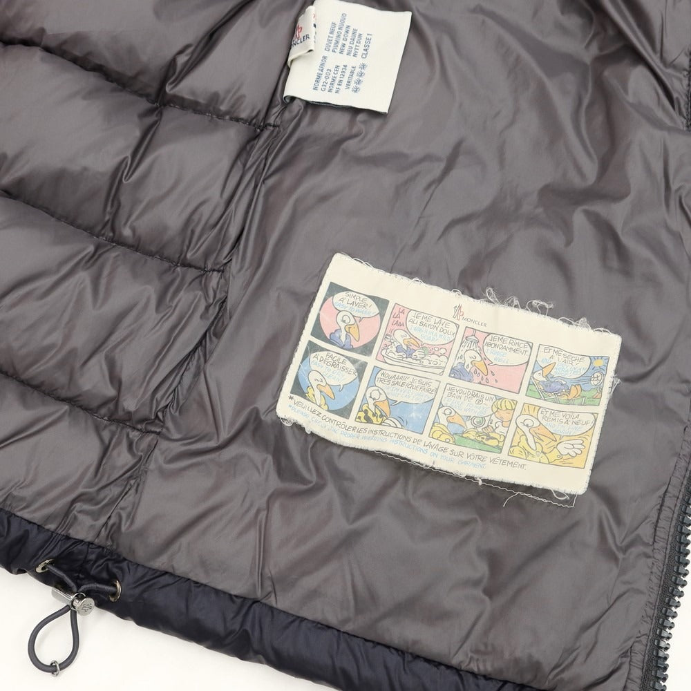 【中古】モンクレール MONCLER BARTHOLOME GILET ナイロン フーデッド ダウンベスト ダウンベスト ダークネイビー【サイズ1】【NVY】【A/W】【状態ランクC】【メンズ】【768896】
