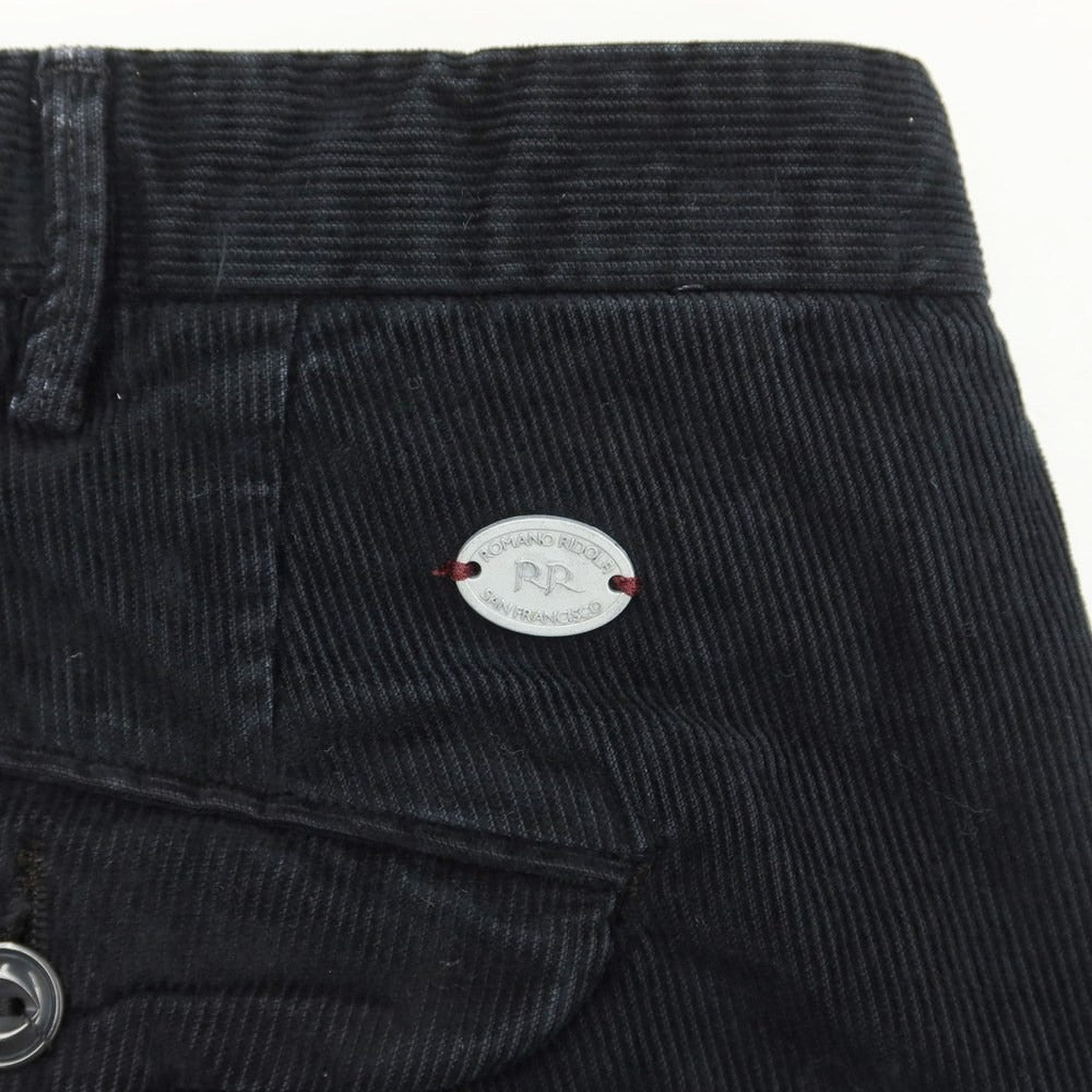【中古】アールアール ロマーノリドルフィ RR ROMANO RIDOLFI ストレッチコーデュロイ スラックスパンツ ブラック【サイズ38】【BLK】【A/W】【状態ランクB】【メンズ】【768988】