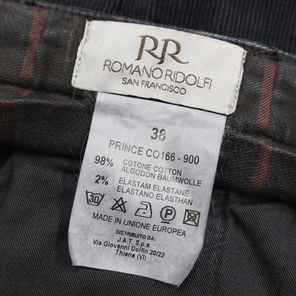 【中古】アールアール ロマーノリドルフィ RR ROMANO RIDOLFI ストレッチコーデュロイ スラックスパンツ ブラック【サイズ38】【BLK】【A/W】【状態ランクB】【メンズ】【768988】