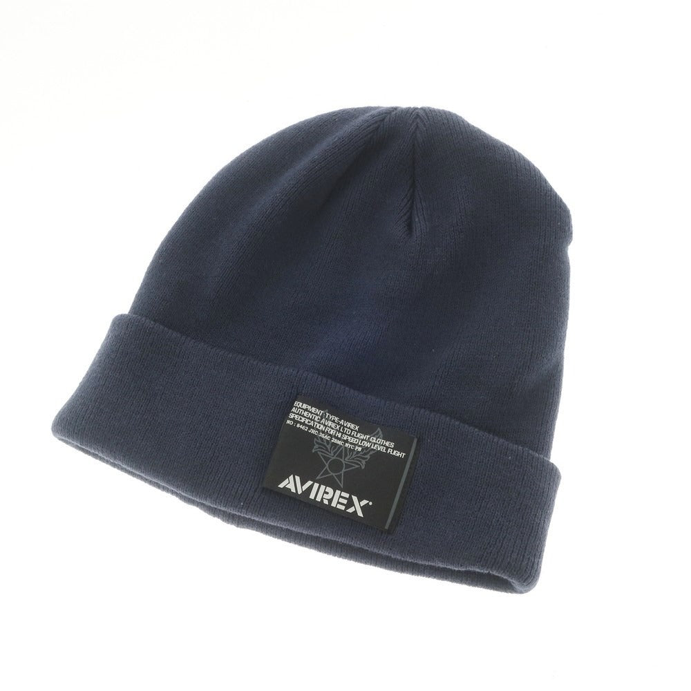 【中古】【未使用】アヴィレックス AVIREX コットンアクリル ニットキャップ ネイビー【サイズフリー】【NVY】【S/S/A/W】【状態ランクS】【メンズ】【769369】