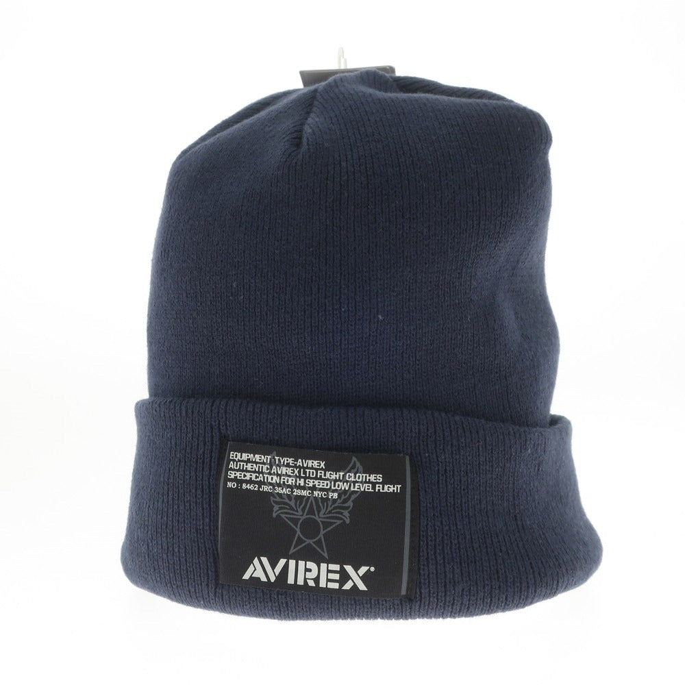 【中古】【未使用】アヴィレックス AVIREX コットンアクリル ニットキャップ ネイビー【サイズフリー】【NVY】【S/S/A/W】【状態ランクS】【メンズ】【769369】