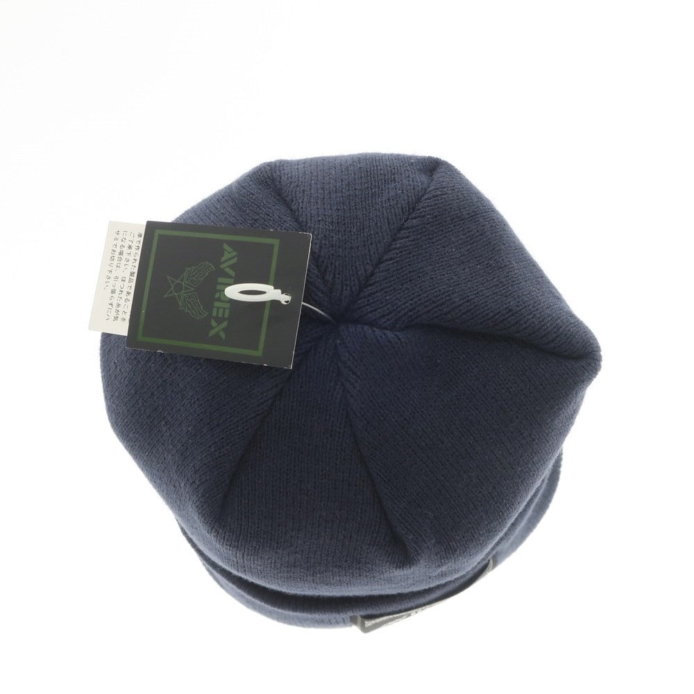 【中古】【未使用】アヴィレックス AVIREX コットンアクリル ニットキャップ ネイビー【サイズフリー】【NVY】【S/S/A/W】【状態ランクS】【メンズ】【769369】