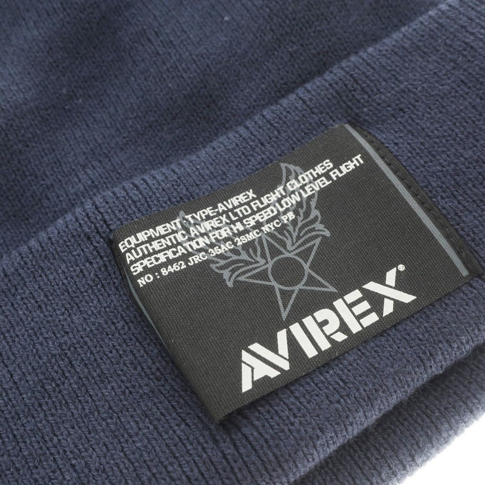【中古】【未使用】アヴィレックス AVIREX コットンアクリル ニットキャップ ネイビー【サイズフリー】【NVY】【S/S/A/W】【状態ランクS】【メンズ】【769369】