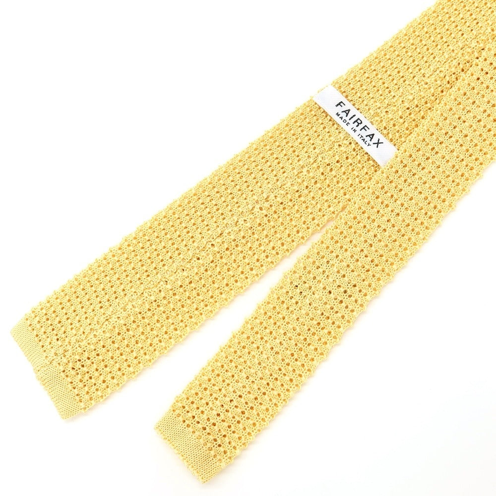 【中古】フェアファクス FAIRFAX シルク ニットタイ ネクタイ クリームイエロー【YEL】【S/S/A/W】【状態ランクB】【メンズ】【769176】