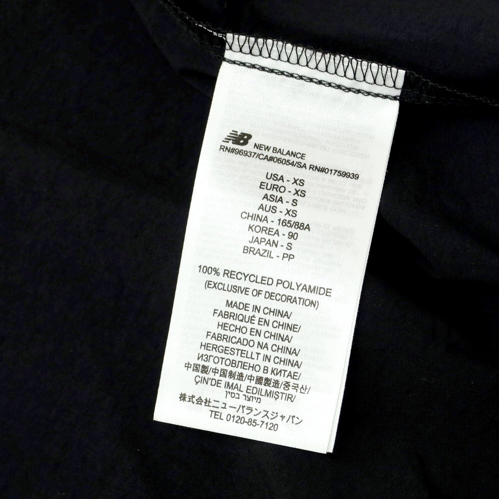 【中古】ニューバランス NEW BALANCE 2023年春夏 ナイロン ウインドブレーカー ジャケット ブラック【サイズXS】【BLK】【S/S】【状態ランクA】【メンズ】【769291】
