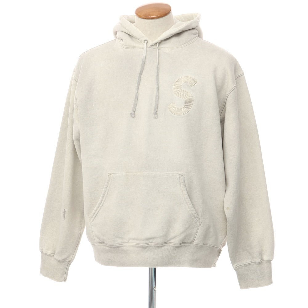 【中古】シュプリーム Supreme 2023年春夏 Overdyed S Logo Hooded Sweatshirt 裏起毛 コットンポリ プルオーバー パーカー グレージュ【サイズM】【BEI】【A/W】【状態ランクC】【メンズ】【769286】