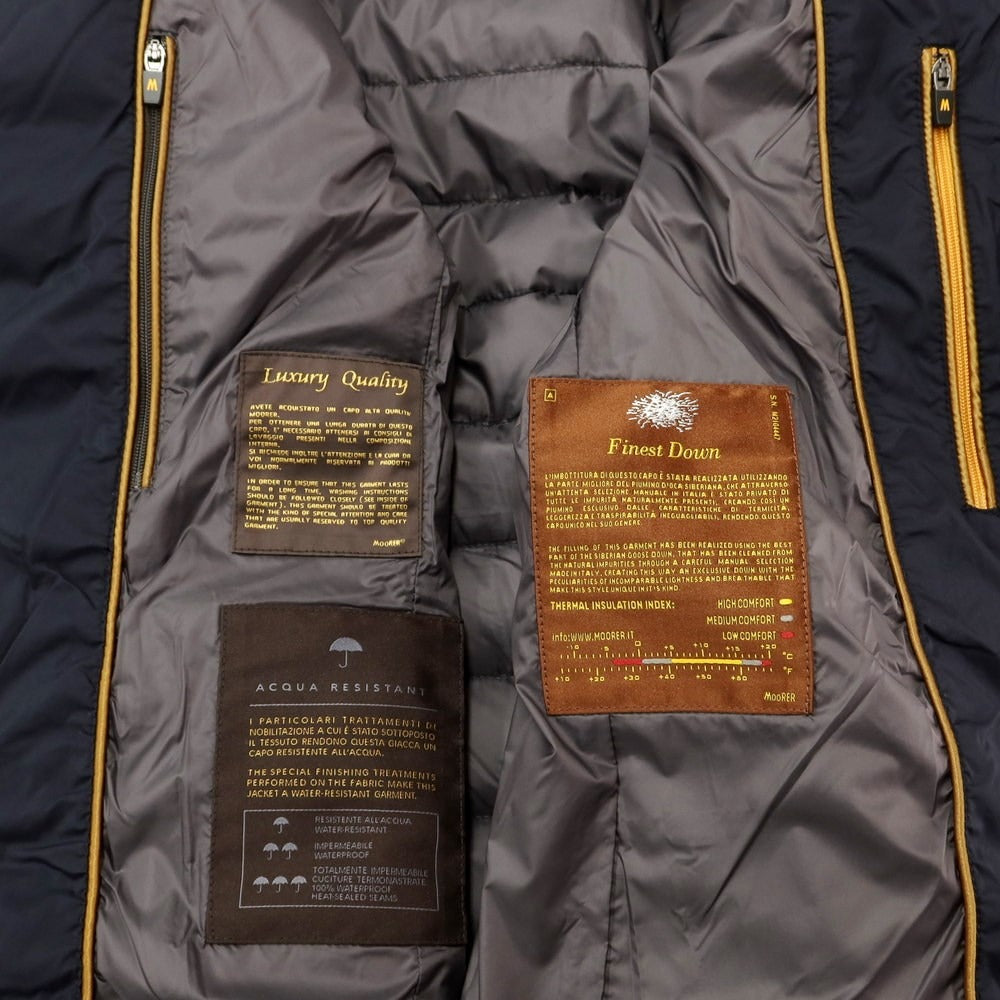 【中古】ムーレー MOORER ナイロン ダウンジャケット ブルゾン ダークネイビー【サイズ52】【NVY】【A/W】【状態ランクB】【メンズ】【768894】