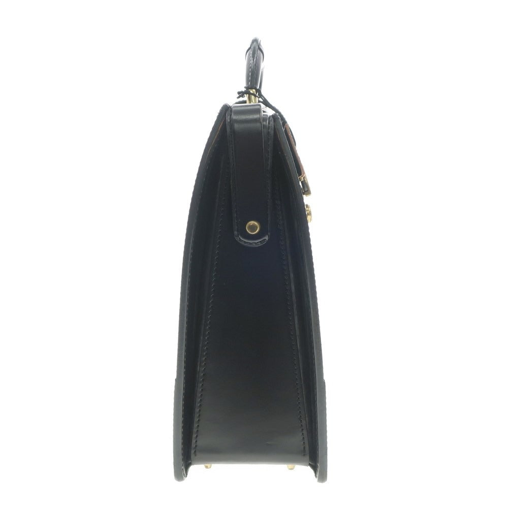 【中古】オオバセイホウ 大峡製鞄 ブライドルレザー スリム ダレスバッグ ブラック【BLK】【S/S/A/W】【状態ランクB】【メンズ】【769069】