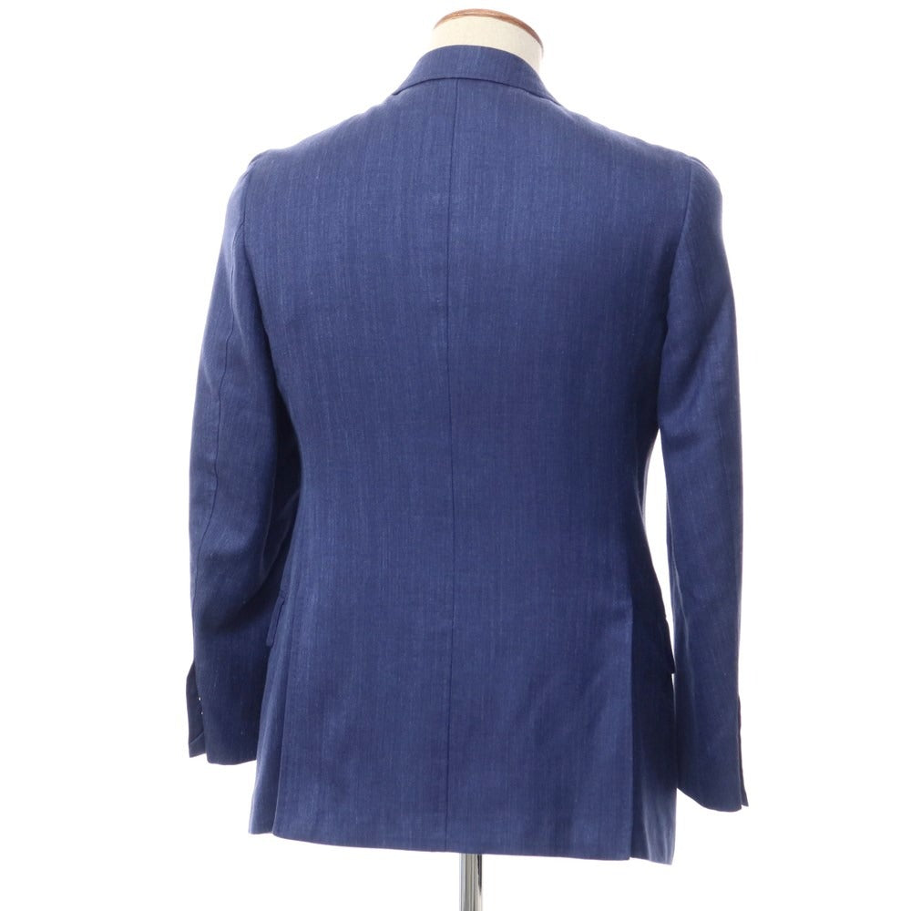 【中古】メイカーズシャツ カマクラ Makers Shirt 鎌倉 ウールシルクリネン 2B テーラードジャケット ライトネイビー【サイズ46】【NVY】【S/S】【状態ランクB】【メンズ】【769272】