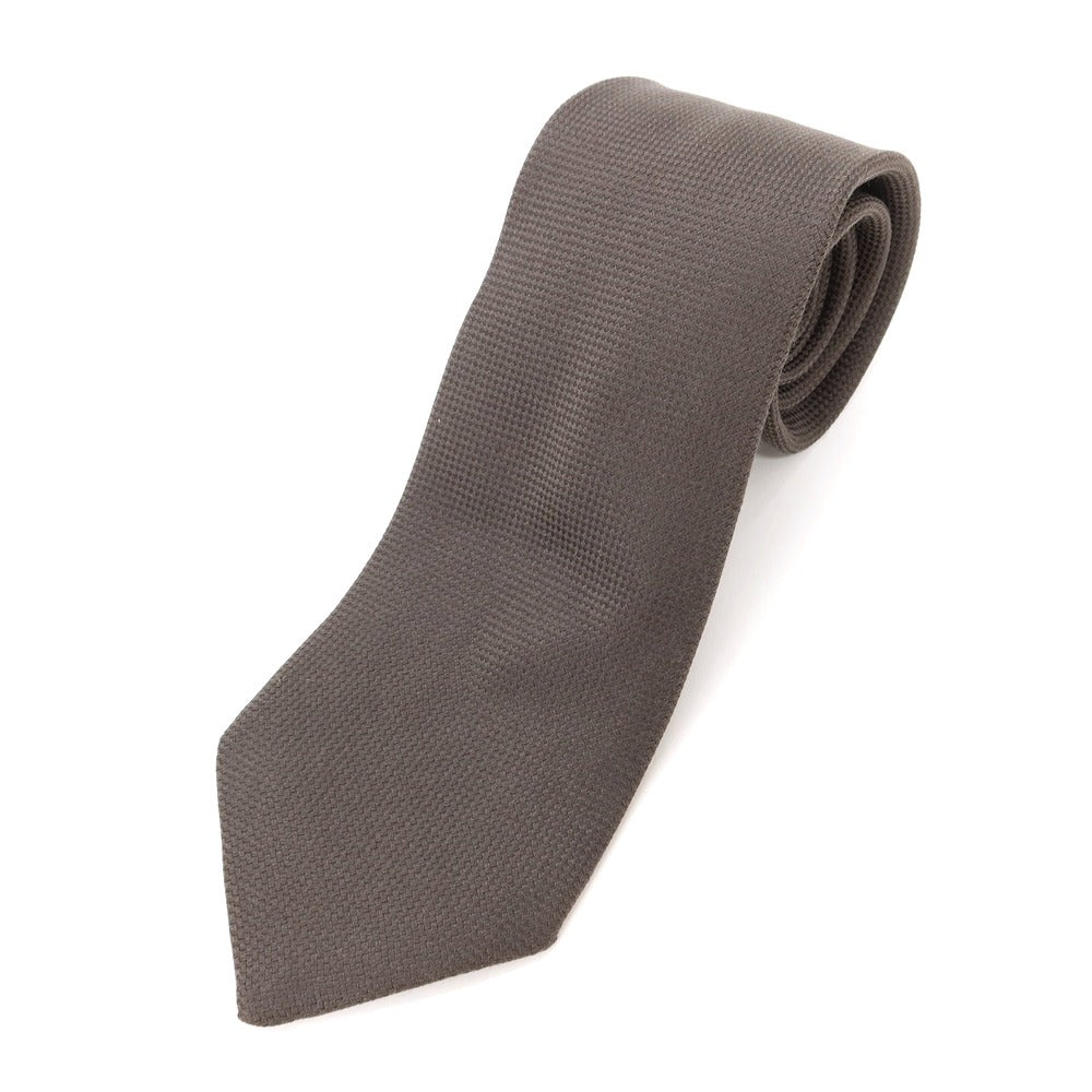 【中古】エルメス HERMES  3つ折り シルク ネクタイ グレー【GRY】【S/S/A/W】【状態ランクC】【メンズ】【769091】