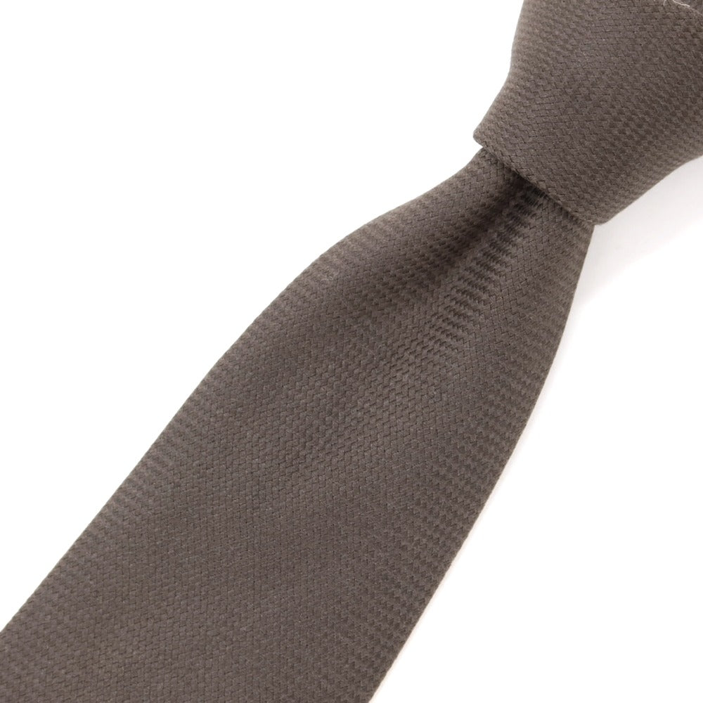 【中古】エルメス HERMES  3つ折り シルク ネクタイ グレー【GRY】【S/S/A/W】【状態ランクC】【メンズ】【769091】