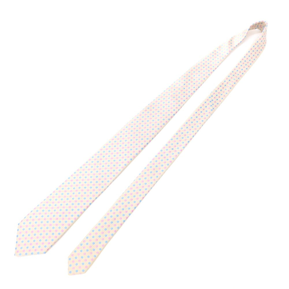 【中古】ドーメル DORMEUIL ドット 3つ折り シルク ネクタイ アイボリー【BEI】【S/S/A/W】【状態ランクB】【メンズ】【769091】