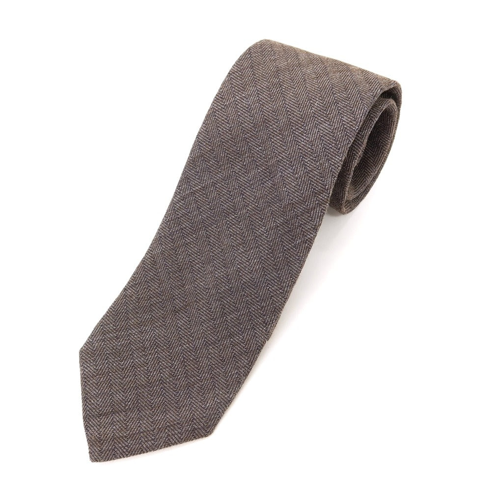 【中古】メイカーズシャツ カマクラ Makers Shirt 鎌倉  3つ折り シルク ネクタイ ブラウングレー【GRY】【S/S/A/W】【状態ランクB】【メンズ】【769091】