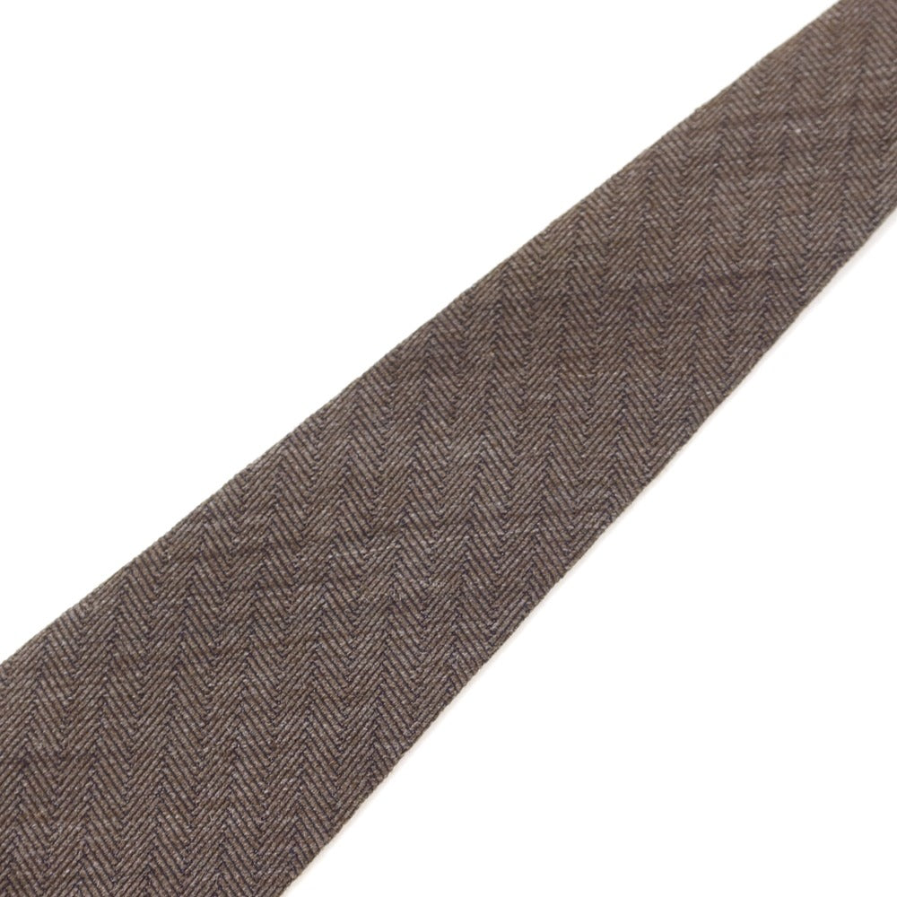 【中古】メイカーズシャツ カマクラ Makers Shirt 鎌倉  3つ折り シルク ネクタイ ブラウングレー【GRY】【S/S/A/W】【状態ランクB】【メンズ】【769091】