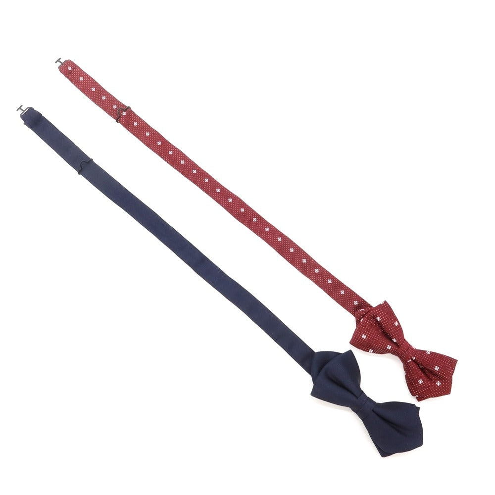 【中古】フェアファクス FAIRFAX シルク 剣先蝶ネクタイ 2本セット ネイビーxボルドー【NVY】【S/S/A/W】【状態ランクB】【メンズ】【769091】