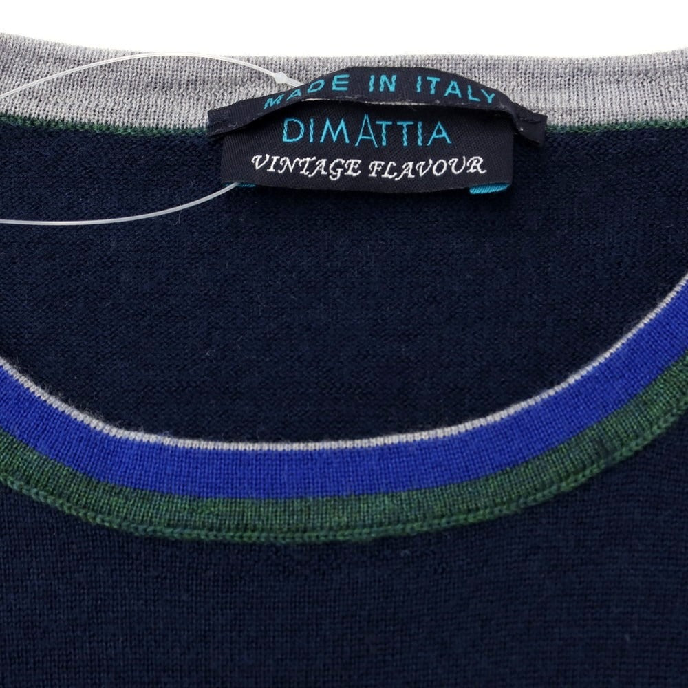 【中古】ディマッティア DIMATTIA ウール クルーネック プルオーバーニット ネイビー【サイズ50】【NVY】【A/W】【状態ランクB】【メンズ】【769076】