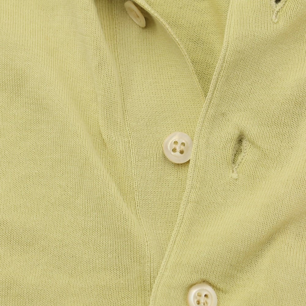 【中古】マーロ Malo コットン ハイゲージ ポロニット ペールイエローグリーン系【サイズ54】【GRN】【S/S】【状態ランクC】【メンズ】【769285】