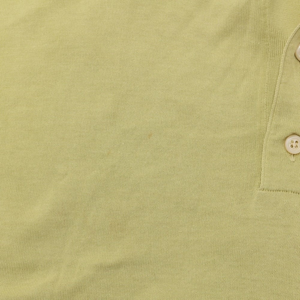 【中古】マーロ Malo コットン ハイゲージ ポロニット ペールイエローグリーン系【サイズ54】【GRN】【S/S】【状態ランクC】【メンズ】【769285】