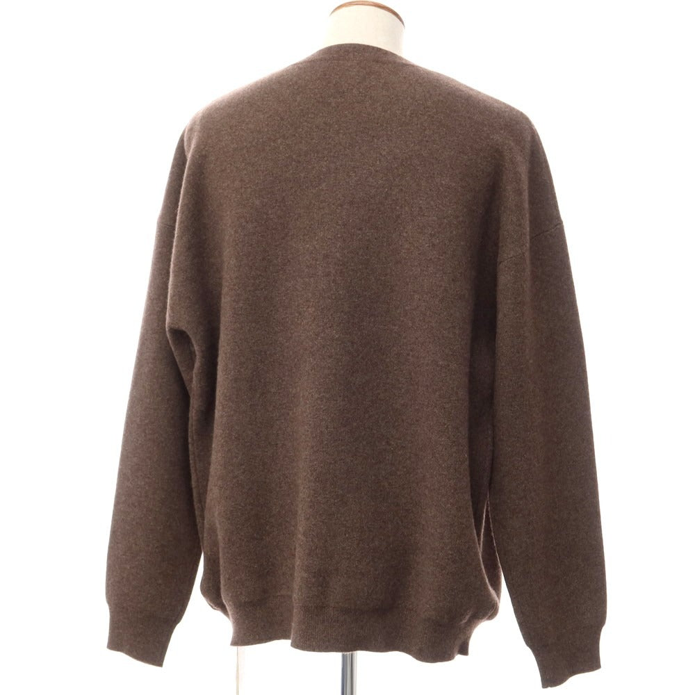 【中古】【未使用】コントローラ プラス CONTROLLA+ 2022年秋冬 カシミヤ クルーネック プルオーバーニット ブラウンxイエロー【サイズF】【BRW】【A/W】【状態ランクS】【メンズ】【769076】