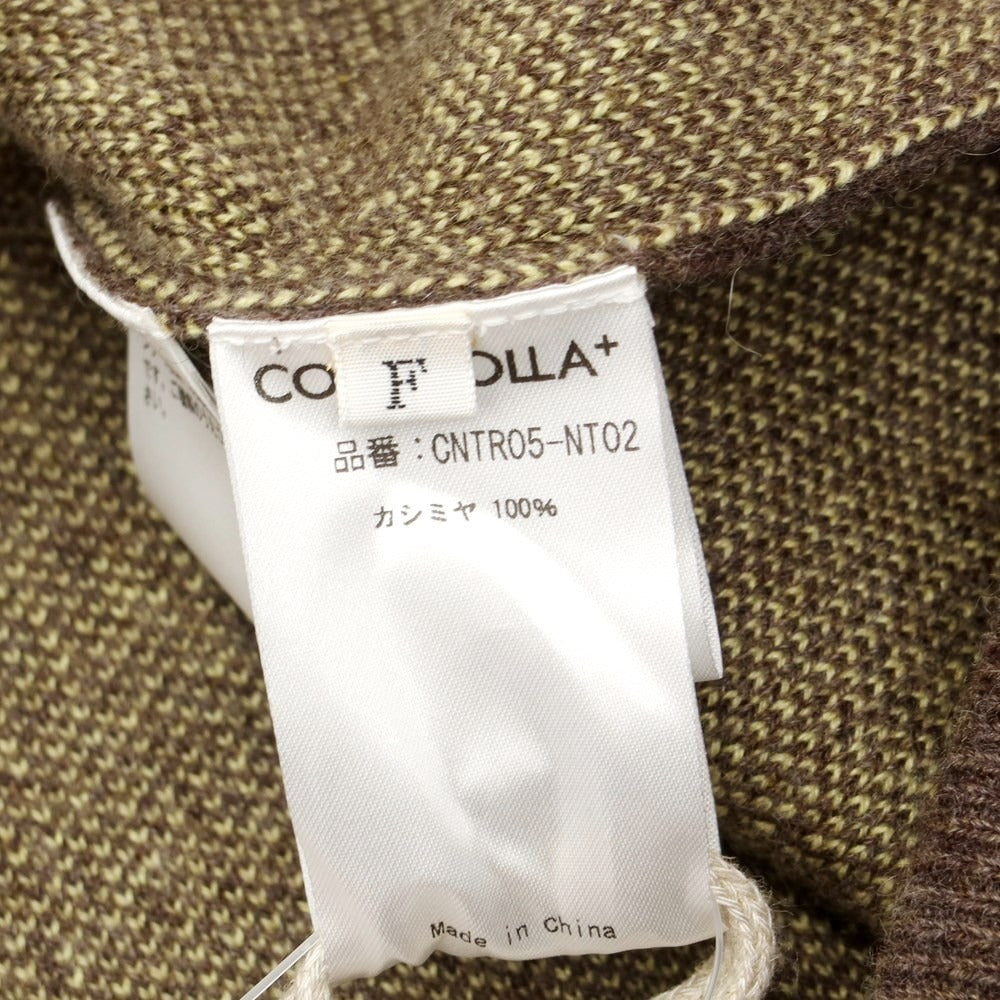 【中古】【未使用】コントローラ プラス CONTROLLA+ 2022年秋冬 カシミヤ クルーネック プルオーバーニット ブラウンxイエロー【サイズF】【BRW】【A/W】【状態ランクS】【メンズ】【769076】