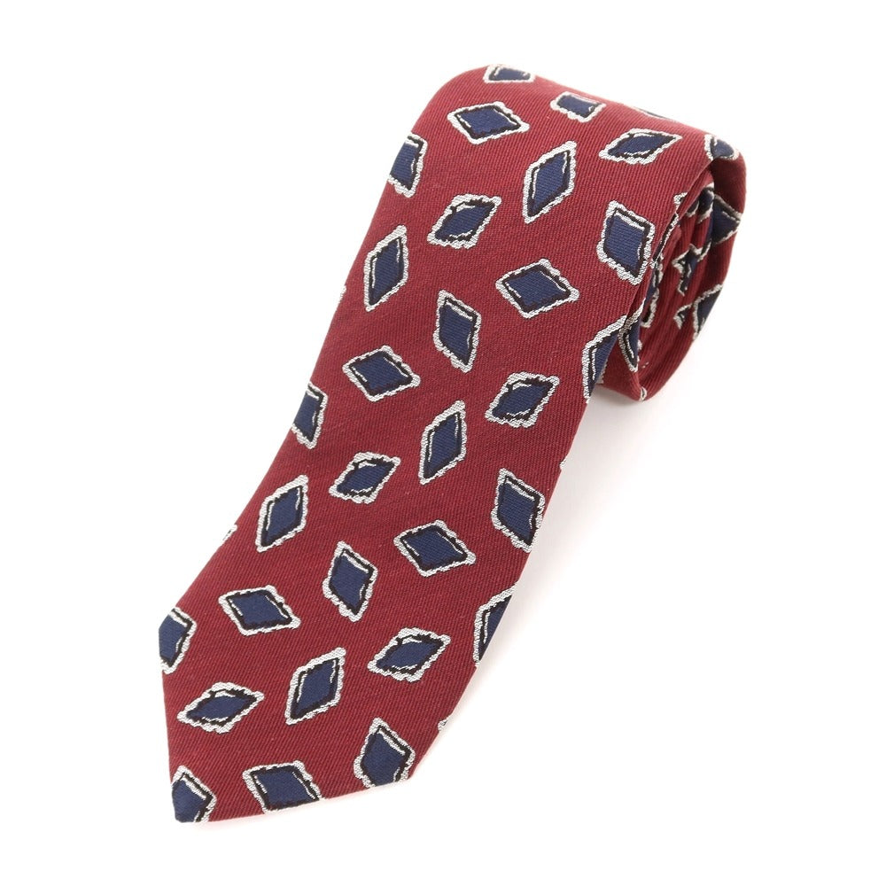 【中古】ドレイクス DRAKES  3つ折り シルク ネクタイ ダークレッド【RED】【S/S/A/W】【状態ランクB】【メンズ】【769091】