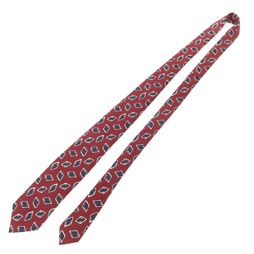 【中古】ドレイクス DRAKES  3つ折り シルク ネクタイ ダークレッド【RED】【S/S/A/W】【状態ランクB】【メンズ】【769091】
