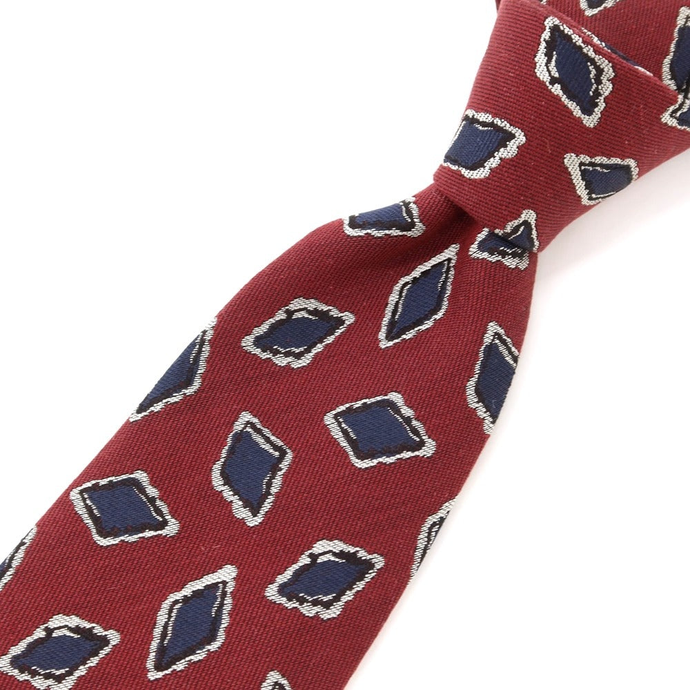 【中古】ドレイクス DRAKES  3つ折り シルク ネクタイ ダークレッド【RED】【S/S/A/W】【状態ランクB】【メンズ】【769091】