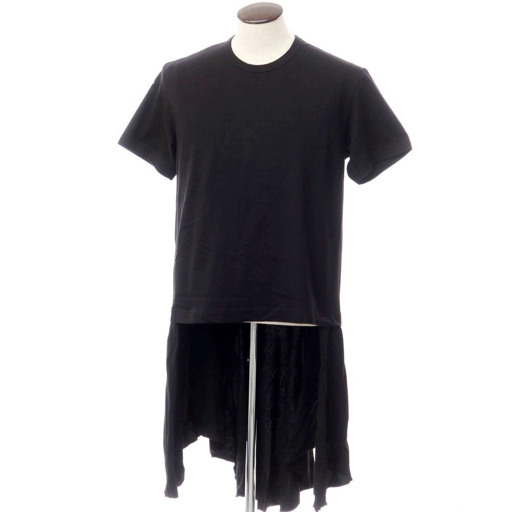 【中古】コムデギャルソンオムプリュス COMME des GARCONS HOMME PLUS 2020年春夏 コットン ロング 半袖Tシャツ ブラック【サイズL】【BLK】【S/S】【状態ランクA】【メンズ】【769283】